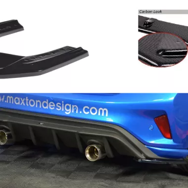 APPENDICI DIFFUSORE POSTERIORE SPORTIVO V.2 PER FORD FOCUS ST-LINE MK4 CARBON LOOK MAXTON DESIGN