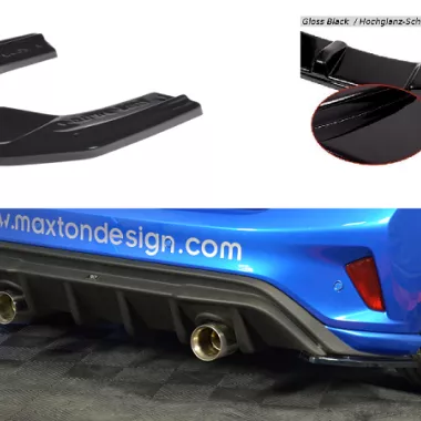 APPENDICI DIFFUSORE POSTERIORE SPORTIVO V.2 PER FORD FOCUS ST-LINE MK4 NERE LUCIDE MAXTON DESIGN