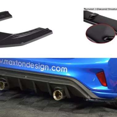 APPENDICI DIFFUSORE POSTERIORE SPORTIVO V.2 PER FORD FOCUS ST-LINE MK4 NERE OPACHE MAXTON DESIGN