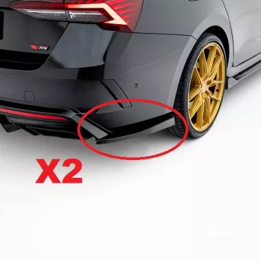 APPENDICI DIFFUSORE POSTERIORE SPORTIVO V.4 PER SKODA OCTAVIA RS MK4 COMBI/LIFTBACK RESTYLING NERE LUCIDE MAXTON DESIGN