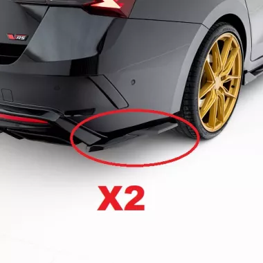 APPENDICI DIFFUSORE POSTERIORE SPORTIVO V.7 PER SKODA OCTAVIA RS MK4 COMBI/LIFTBACK RESTYLING NERE LUCIDE MAXTON DESIGN