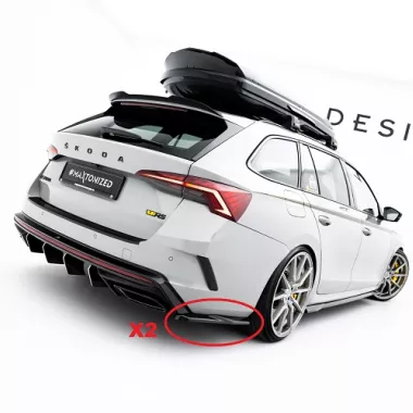APPENDICI DIFFUSORE POSTERIORE SPORTIVO V.7 PER SKODA OCTAVIA RS MK4 COMBI/LIFTBACK PRE RESTYLING NERE LUCIDE MAXTON DESIGN