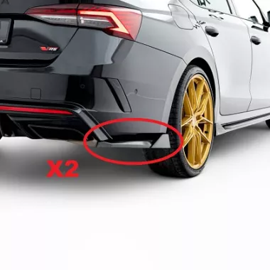 APPENDICI DIFFUSORE POSTERIORE SPORTIVO V.8 PER SKODA OCTAVIA RS MK4 COMBI/LIFTBACK RESTYLING NERE LUCIDE MAXTON DESIGN