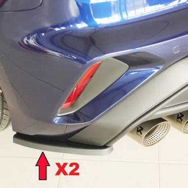 COPPIA APPENDICI DIFFUSORE POSTERIORE SPORTIVO NERO OPACO RIEGER TUNING PER AUDI A3 8Y S-LINE / S3 8Y RESTYLING SPORTBACK