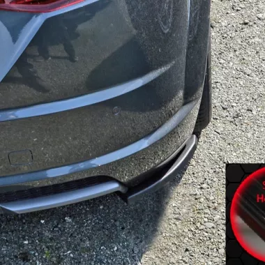 APPENDICI DIFFUSORE POSTERIORE SPORTIVO NERE LUCIDE INGO NOAK TUNING PER AUDI TT 8S CON S-LINE