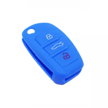 COPRICHIAVE IN SILICONE PER MODELLI AUDI (COLORE BLU)