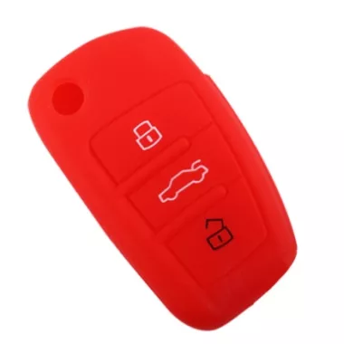 COPRICHIAVE IN SILICONE PER MODELLI AUDI (COLORE ROSSO)