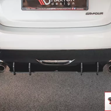 SOTTODIFFUSORE RACING DURABILITY MAXTON DESIGN PER TOYOTA YARIS GR MK4 PRE-RESTYLING (ROSSO)