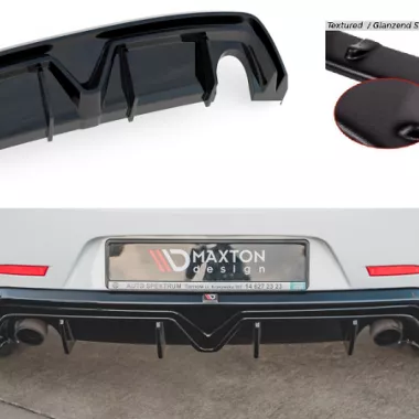 DIFFUSORE NERO OPACO MAXTON DESIGN PER ALFA ROMEO GIULIETTA FACELIFT (USCITA DOPPIA)