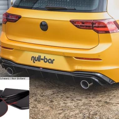 DIFFUSORE NERO LUCIDO MAXTON DESIGN PER VW GOLF MK8 STANDARD (USCITE GTI STYLE)