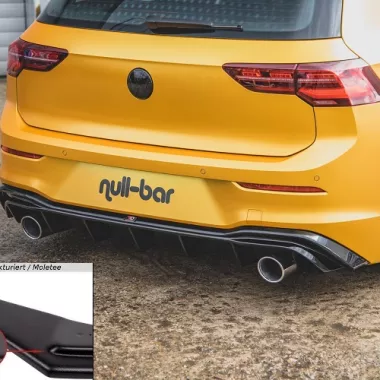 DIFFUSORE NERO OPACO MAXTON DESIGN PER VW GOLF MK8 STANDARD (USCITE GTI STYLE)
