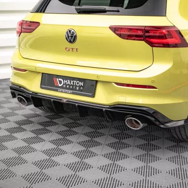 DIFFUSORE NERO LUCIDO MAXTON DESIGN PER VW GOLF MK8 GTI CLUBSPORT