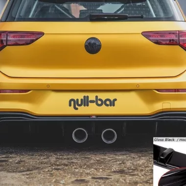 DIFFUSORE NERO LUCIDO MAXTON DESIGN PER VW GOLF MK8 STANDARD (USCITE R32 STYLE)