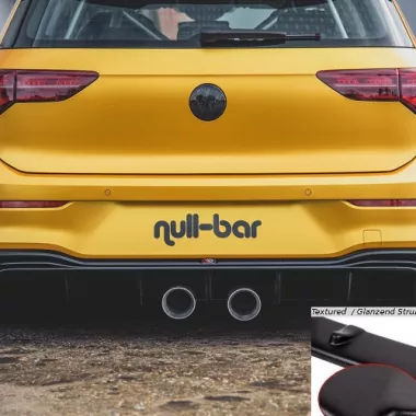 DIFFUSORE NERO OPACO MAXTON DESIGN PER VW GOLF MK8 STANDARD (USCITE R32 STYLE)