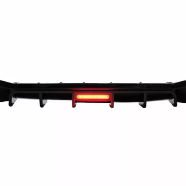 DIFFUSORE SPORTIVO POSTERIORE NERO LUCIDO CON STOP LED PER VW GOLF MK8 GTI