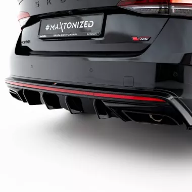 DIFFUSORE NERO LUCIDO MAXTON DESIGN PER SKODA OCTAVIA RS MK4 COMBI/LIFTBACK RESTYLING