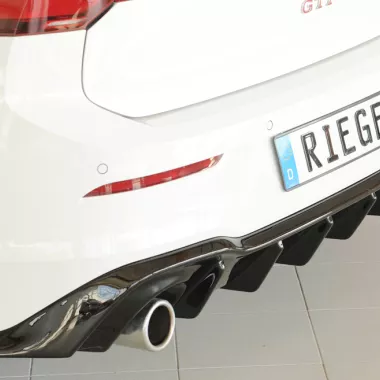 DIFFUSORE SPORTIVO RIEGER TUNING NERO LUCIDO PER VW GOLF MK8 GTI PER USCITE DI SERIE