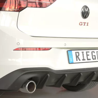 DIFFUSORE SPORTIVO RIEGER TUNING NERO OPACO PER VW GOLF MK8 GTI PER USCITE DI SERIE