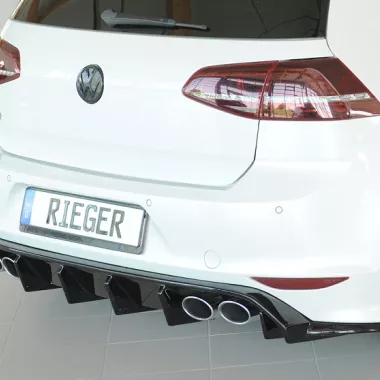DIFFUSORE SPORTIVO RIEGER TUNING NERO LUCIDO PER VW GOLF 7 R/RLINE PRE RESTYLING PER SCARICO A QUADRUPLA USCITA