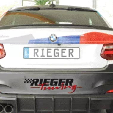 DIFFUSORE SPORTIVO RIEGER TUNING NERO OPACO PER BMW SERIE 2 F22/F23 CON 2 USCITE A SINISTRA