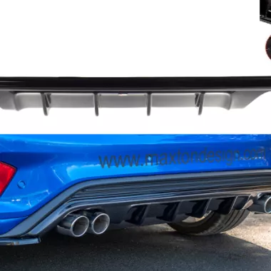 DIFFUSORE NERO LUCIDO MAXTON DESIGN PER FORD FOCUS ST-LINE MK4 (4 USCITE)