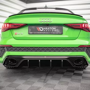DIFFUSORE NERO LUCIDO MAXTON DESIGN PER AUDI RS3 8Y SPORTBACK PRE-RESTYLING