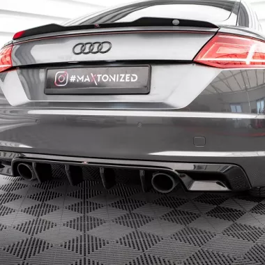 DIFFUSORE NERO LUCIDO MAXTON DESIGN PER AUDI TT 8S CON S-LINE PRE-RESTYLING
