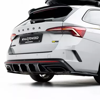 DIFFUSORE NERO LUCIDO MAXTON DESIGN PER SKODA OCTAVIA RS MK4 COMBI/LIFTBACK PRE RESTYLING