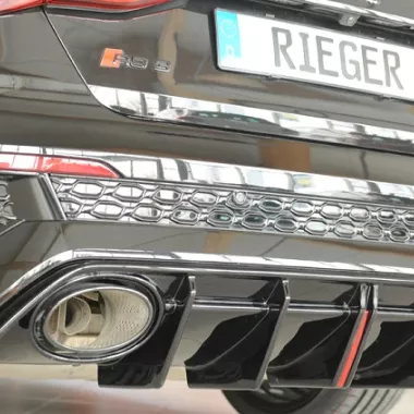 DIFFUSORE SPORTIVO RIEGER TUNING NERO LUCIDO PER AUDI RS3 8Y PRE-RESTYLING SPORTBACK/SEDAN