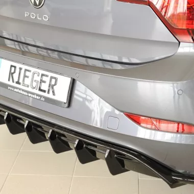 DIFFUSORE SPORTIVO RIEGER TUNING NERO LUCIDO PER VW POLO AW GTI PRE RESTYLING