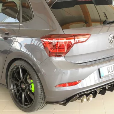 DIFFUSORE SPORTIVO RIEGER TUNING NERO LUCIDO PER VW POLO AW GTI RESTYLING