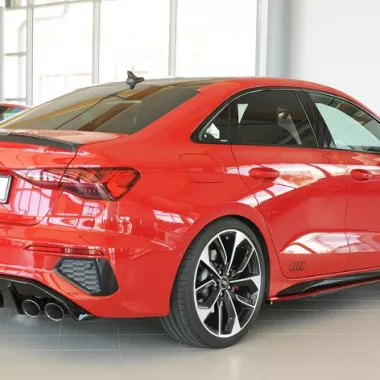 DIFFUSORE SPORTIVO RIEGER TUNING NERO LUCIDO PER AUDI S3 8Y SEDAN