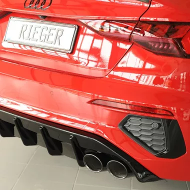 DIFFUSORE SPORTIVO RIEGER TUNING NERO LUCIDO PER AUDI S3 8Y SPORTBACK