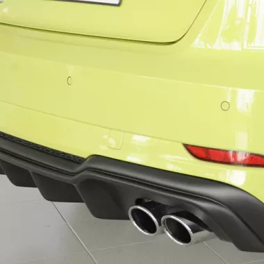 DIFFUSORE SPORTIVO RIEGER TUNING NERO OPACO PER AUDI S3 8V RESTYLING PER SCARICO ORIGINALE A QUADRUPLA USCITA