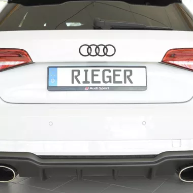DIFFUSORE SPORTIVO RIEGER TUNING NERO OPACO PER AUDI S3 8V RESTYLING PER SCARICO SDOPPIATO A SX E DX
