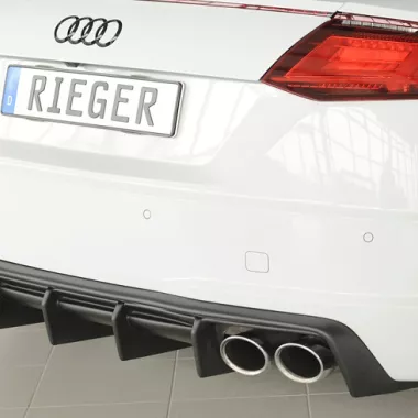 DIFFUSORE SPORTIVO RIEGER TUNING NERO OPACO PER AUDI TTS 8S PRE-RESTYLING