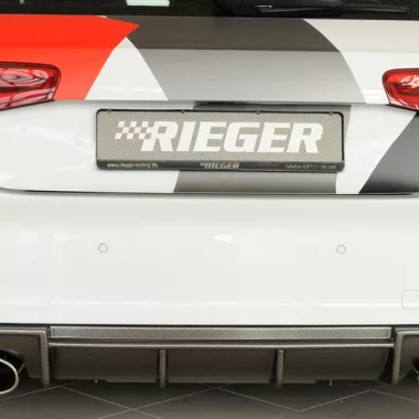 DIFFUSORE SPORTIVO RIEGER TUNING CARBON LOOK PER AUDI A3 8V PRE RESTYLING CON S-LINE PER SCARICO SDOPPIATO A SX E DX