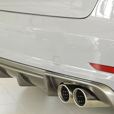 DIFFUSORE SPORTIVO RIEGER TUNING CARBON LOOK PER AUDI A3 8V SEDAN/CABRIO PRE-RESTYLING CON S-LINE PER SCARICO A QUADRUPLA USCITA
