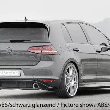 DIFFUSORE SPORTIVO RIEGER TUNING CARBON LOOK PER VW GOLF 7 GTI CLUBSPORT PER SCARICO SDOPPIATO 100MM