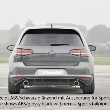 DIFFUSORE SPORTIVO RIEGER TUNING CARBON LOOK PER VW GOLF 7 GTI PER USCITE DI SERIE