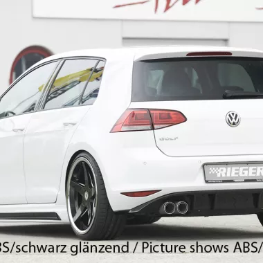 DIFFUSORE SPORTIVO RIEGER TUNING CARBON LOOK PER VW GOLF 7 GTI CLUBSPORT PER SCARICO A QUADRUPLA USCITA
