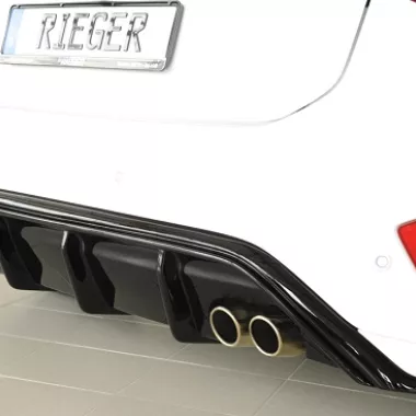 DIFFUSORE SPORTIVO RIEGER TUNING NERO LUCIDO PER FORD FOCUS MK4 ST-LINE (5 PORTE) PER SCARICO ORIGINALE