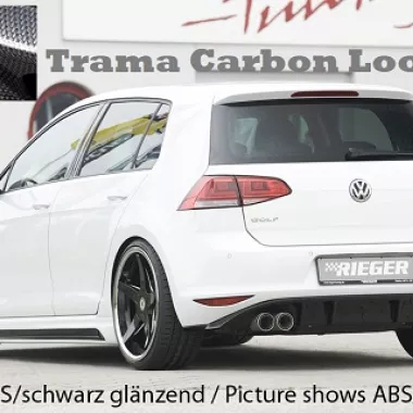 DIFFUSORE SPORTIVO RIEGER TUNING CARBON LOOK PER VW GOLF 7 GTD PER USCITE DI SERIE