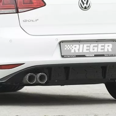 DIFFUSORE SPORTIVO RIEGER TUNING NERO LUCIDO PER VW GOLF 7 GTD PER USCITE DI SERIE
