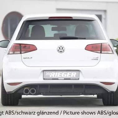 DIFFUSORE SPORTIVO RIEGER TUNING NERO OPACO PER VW GOLF 7 GTD PER USCITE DI SERIE