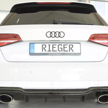 DIFFUSORE SPORTIVO RIEGER TUNING NERO LUCIDO PER AUDI A3 8V RESTYLING CON S-LINE PER SCARICO SDOPPIATO A SX E DX