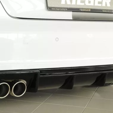 DIFFUSORE SPORTIVO RIEGER TUNING NERO LUCIDO PER AUDI S3 8V PRE RESTYLING PER SCARICO ORIGINALE A QUADRUPLA USCITA