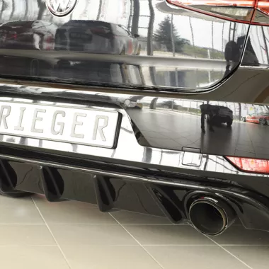 DIFFUSORE SPORTIVO RIEGER TUNING NERO LUCIDO PER VW GOLF 7.5 GTI PER USCITE DI SERIE