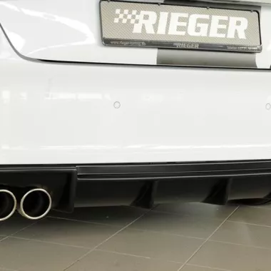 DIFFUSORE SPORTIVO RIEGER TUNING NERO OPACO PER AUDI A3 8V PRE RESTYLING CON S-LINE PER SCARICO A QUADRUPLA USCITA
