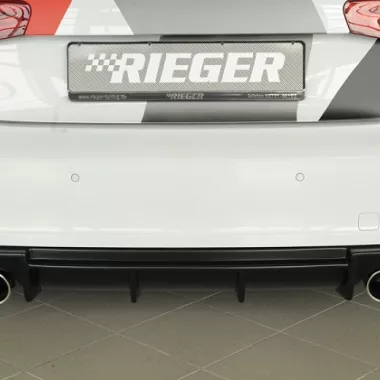 DIFFUSORE SPORTIVO RIEGER TUNING NERO OPACO PER AUDI S3 8V PRE RESTYLING PER SCARICO ORIGINALE A QUADRUPLA USCITA